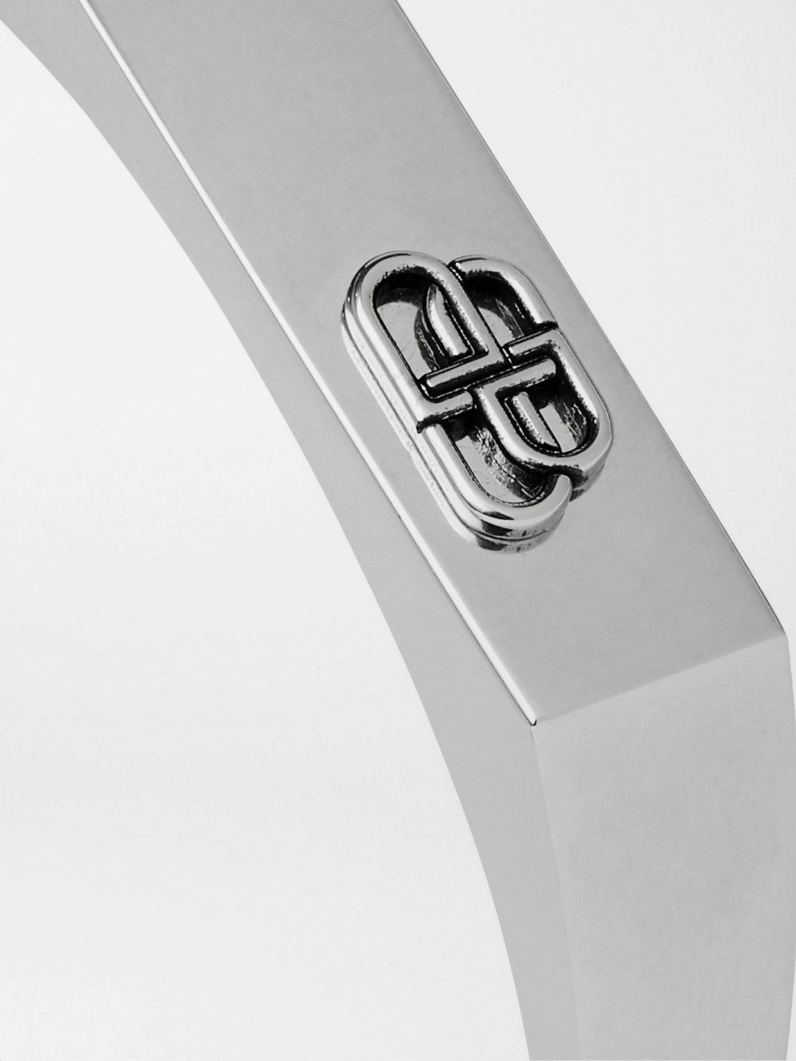 Balenciaga - Logo-Detailed Silver-Tone Cuff - Silver