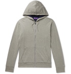 Ralph Lauren Purple Label - Mélange Cotton-Jersey Zip-Up Hoodie - Gray