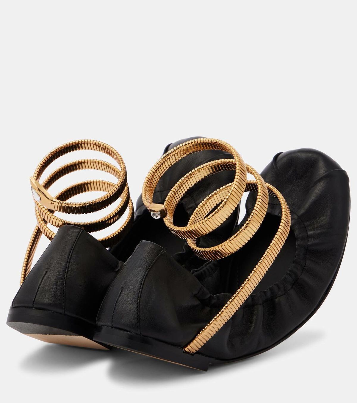 Rene Caovilla Cleo leather ballet flats