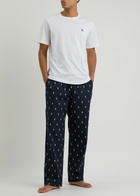 Polo Ralph Lauren Logo Cotton-poplin Pyjama Trousers Navy