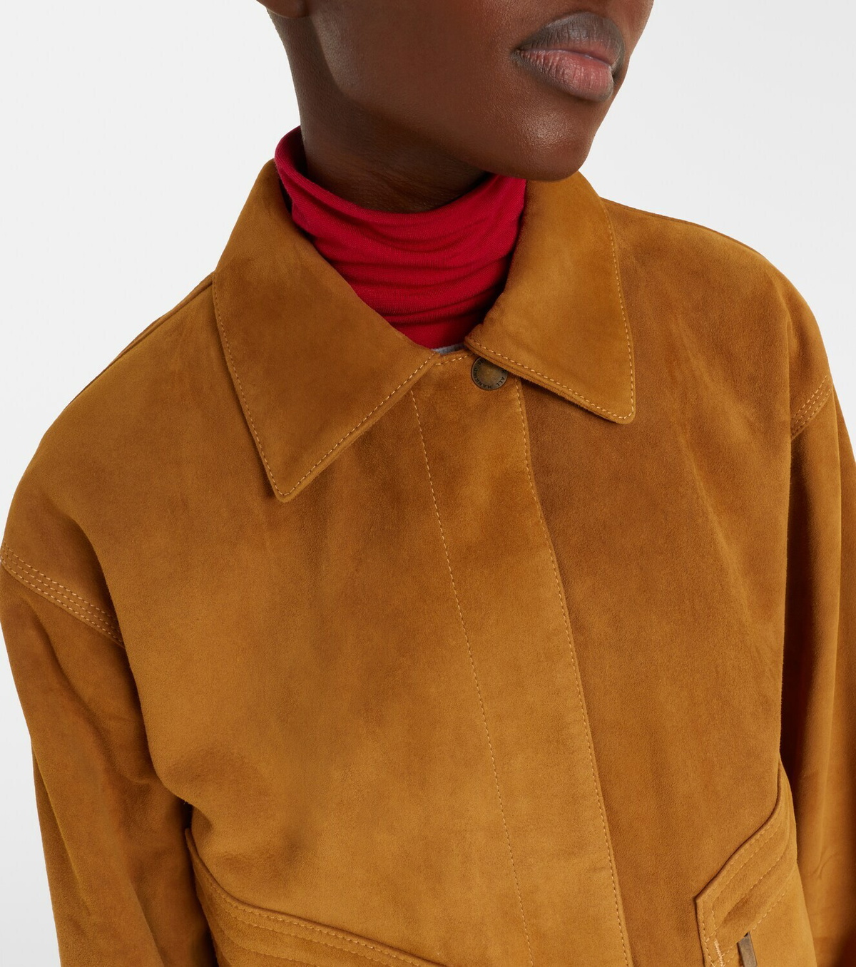 7 For All Mankind Cropped suede jacket