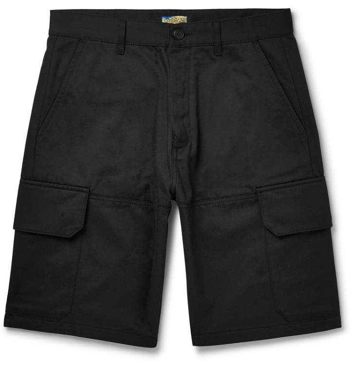 Photo: Loewe - Eye/LOEWE/Nature Wide-Leg Cotton-Twill Cargo Shorts - Black