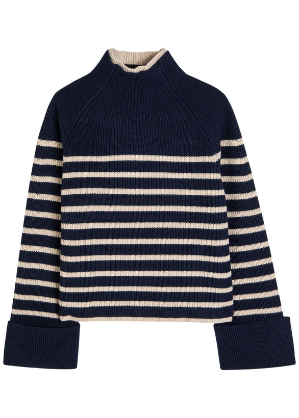 Photo: Rag & Bone Ilaria Striped Wool Jumper Navy