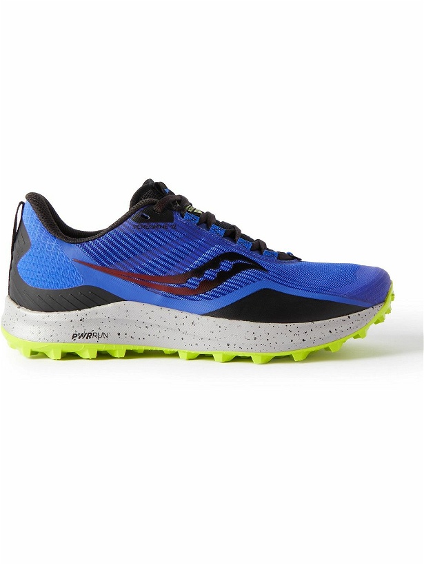 Photo: Saucony - Peregrine 12 Rubber-Trimmed Mesh Running Sneakers - Blue
