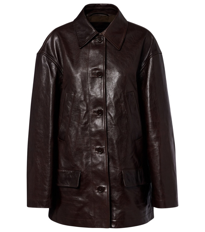 Photo: Balenciaga Oversized leather car coat