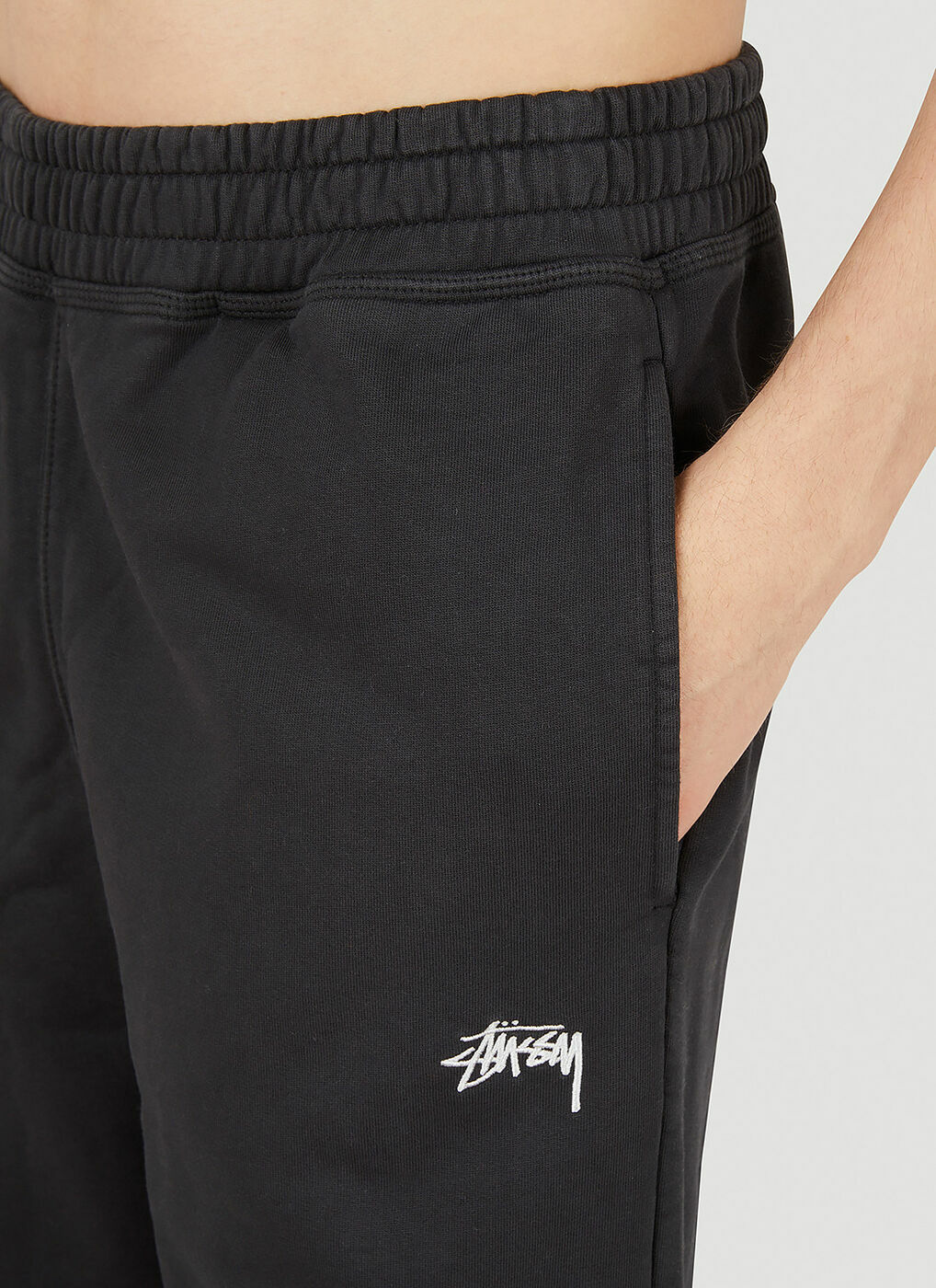 Stüssy - Stock Logo Track Pants in Black Stussy