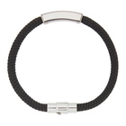 Alexander McQueen Black Cordino Signature Bracelet