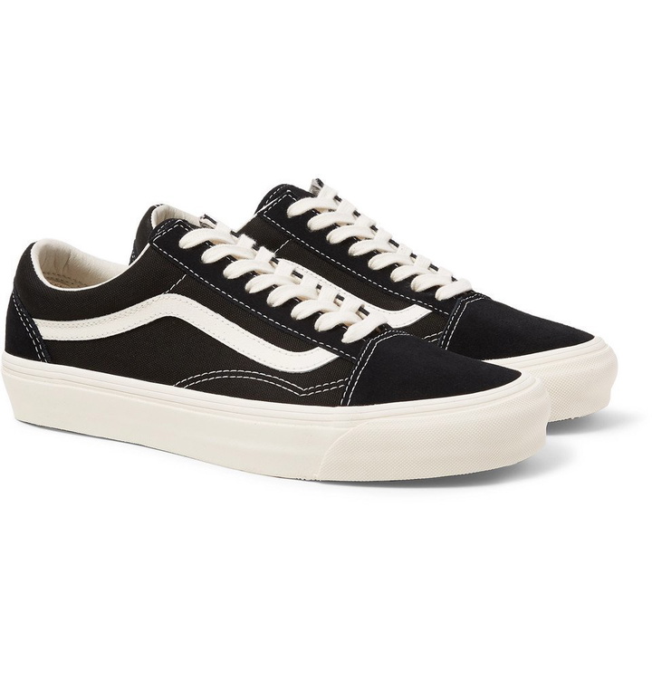 Photo: Vans - OG Old Skool LX Leather-Trimmed Canvas and Suede Sneakers - Men - Black