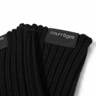Courreges Women's Courrèges Ac Rib Knit Wool Mittens in Black