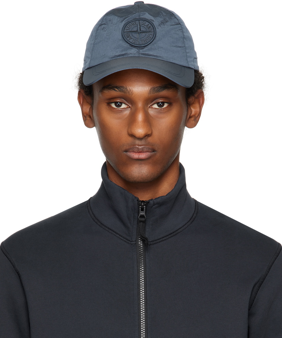 Stone Island Navy Nylon Metal Cap Stone Island