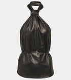 Ann Demeulemeester Halterneck leather top