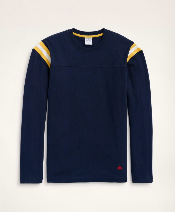 Photo: Brooks Brothers Men's Cotton Football Jersey | Navy