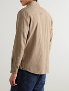 Folk - Button-Down Collar Cotton-Flannel Shirt - Brown