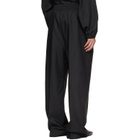 Fear of God Black Striped Wool Wide Leg Drawstring Trousers