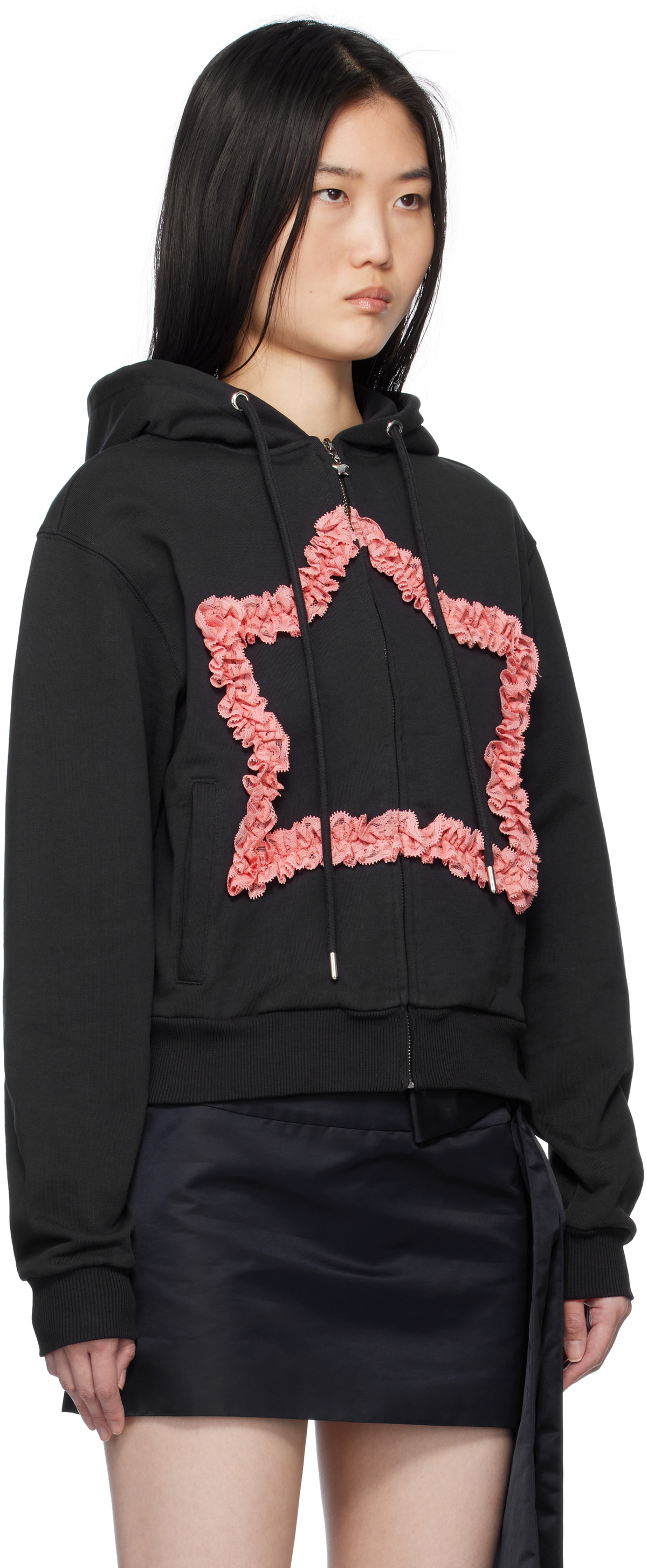 SANDY LIANG ブラック スウェット XS Sandy Liang Black Regina Hoodie Sandy Liang