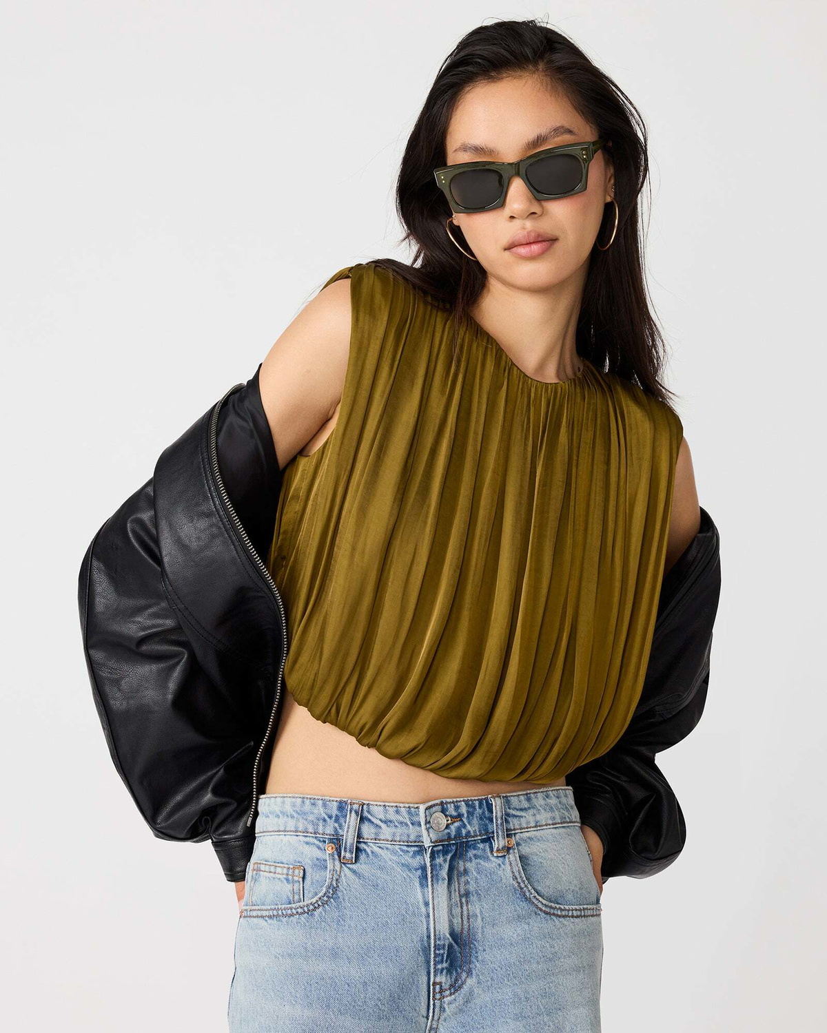 Steve Madden Milana Top in Green