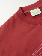 Aries - Column Logo-Print Cotton-Jersey Sweatshirt - Red