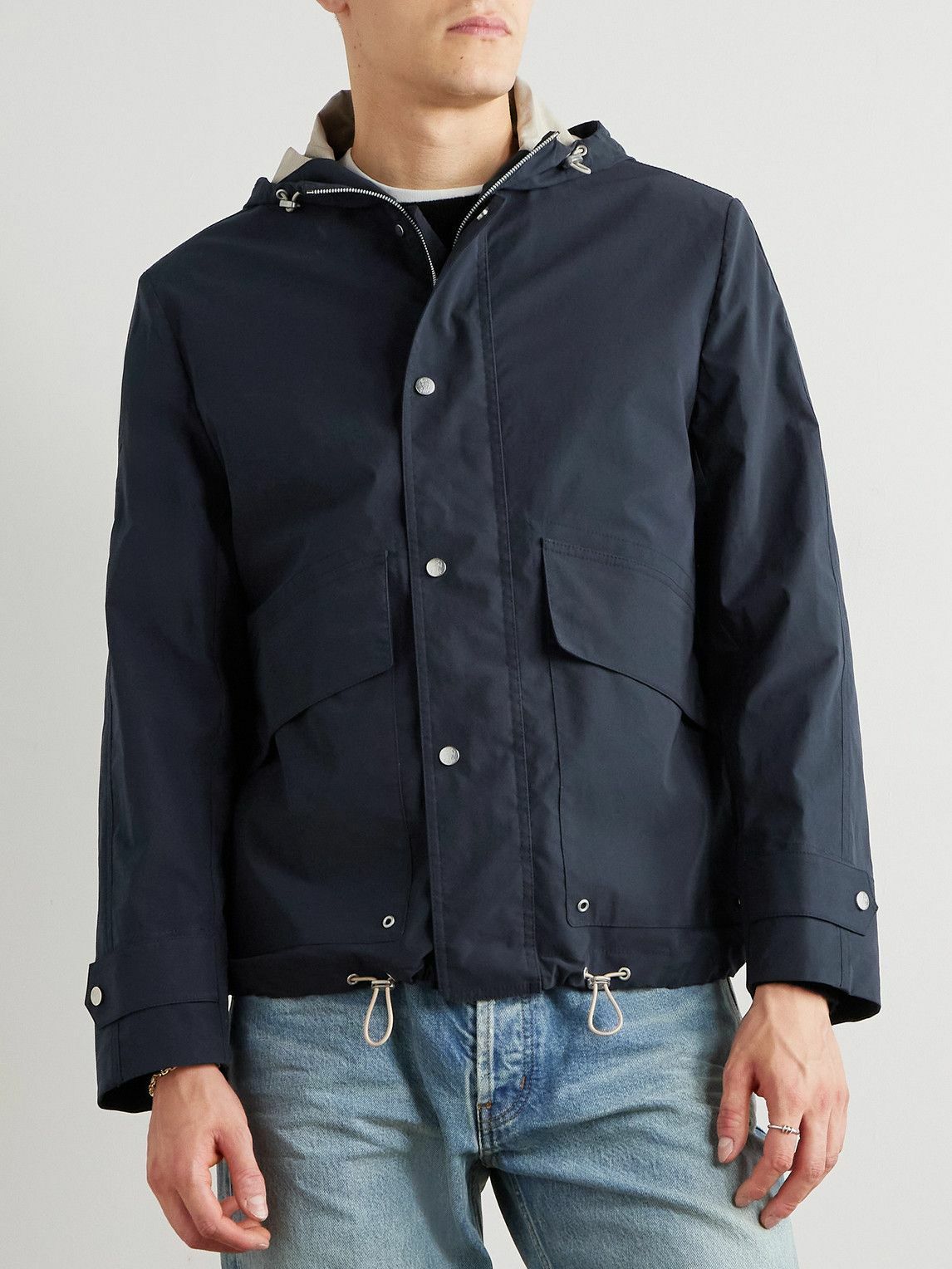 Brunello Cucinelli - Cotton-Shell Hooded Jacket - Blue