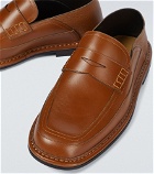 Loewe - Slip-on leather loafers
