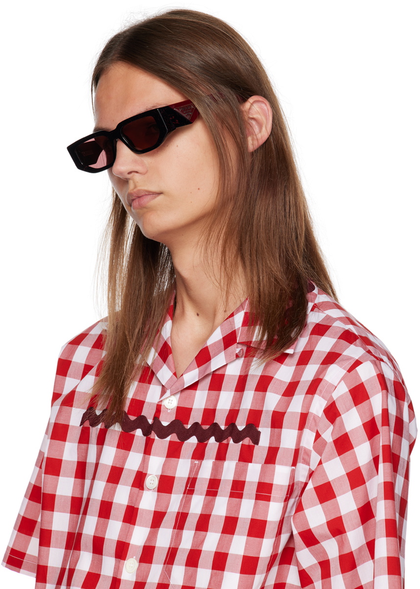 Prada Eyewear Burgundy Symbole Sunglasses Prada