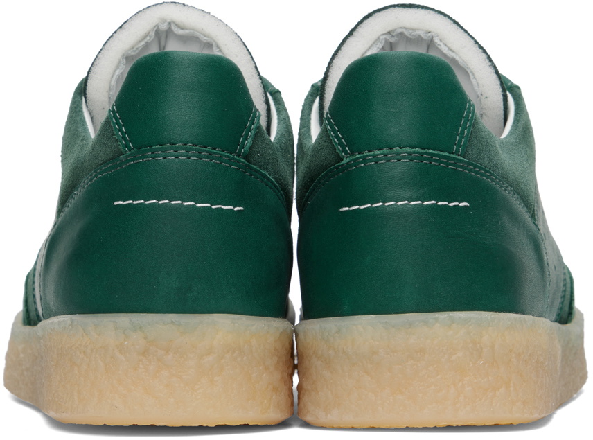 ★人気★【MAISON MARGIELA】★Calfskin Replica Sneakers Green MM6 Maison Margiela Green Replica Sneakers MM6 Maison Margiela