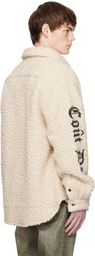COÛT DE LA LIBERTÉ Off-White Tommy Sherpa Embellished Wool Overshirt