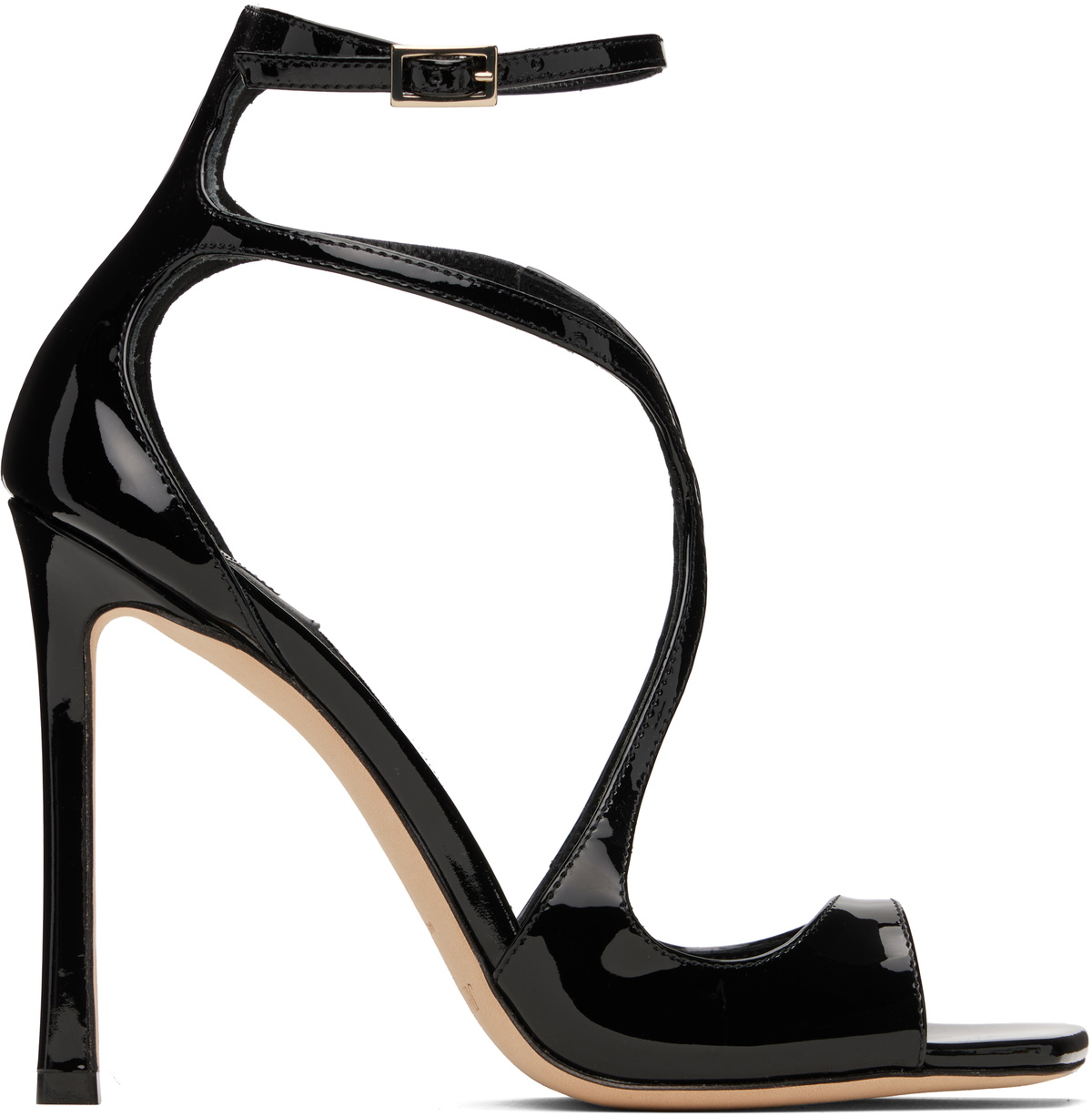 Jimmy Choo: Black Azia 110 Heeled Sandals | SSENSE