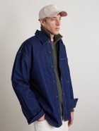 TOM FORD - Leather-Trimmed Logo-Embroidered Cotton-Twill Baseball Cap - Neutrals