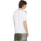 Junya Watanabe White and Grey Thin Knit Jersey T-Shirt