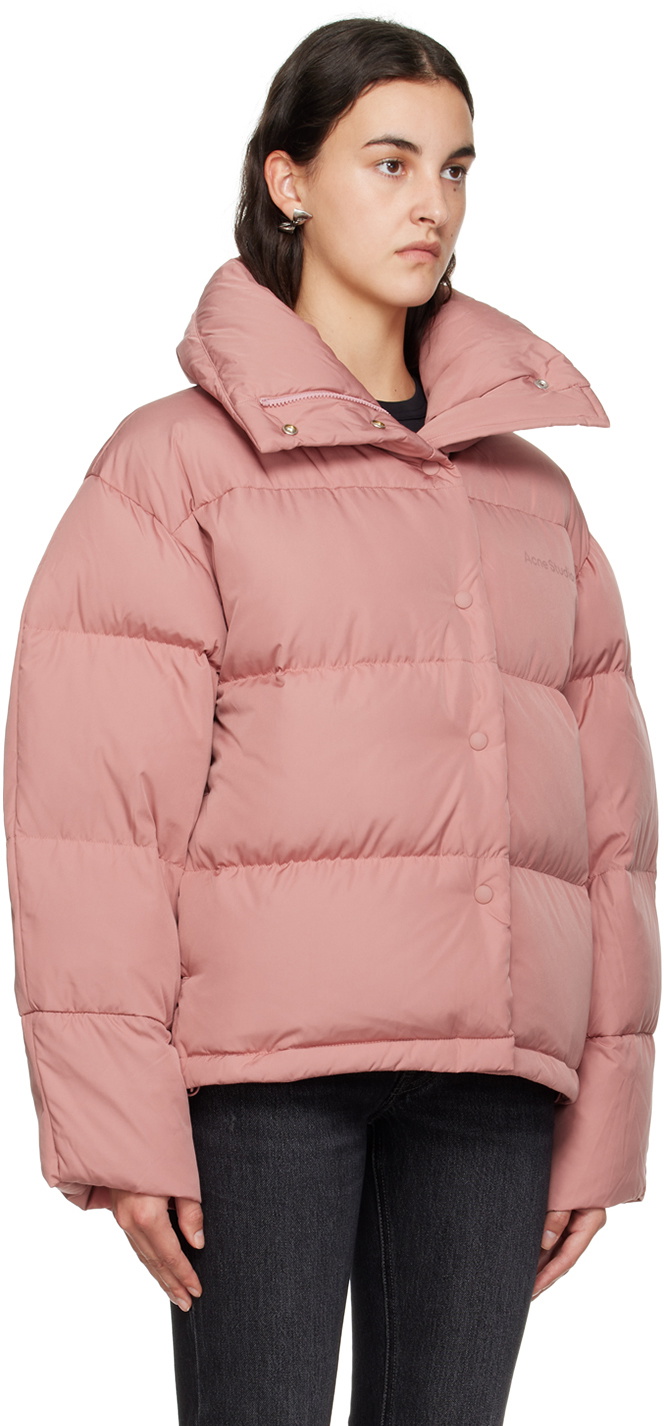 Acne Studios Pink Quilted Down Jacket Acne Studios