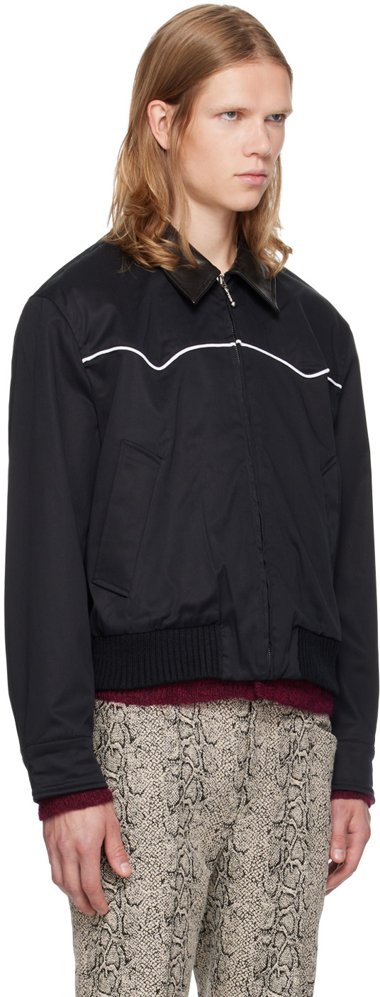 Ernest W. Baker Black Western Harrington Jacket Ernest W. Baker