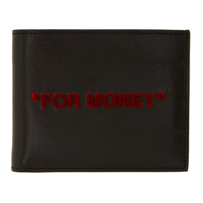 Photo: Off-White Black and Red Quote Bifold Wallet