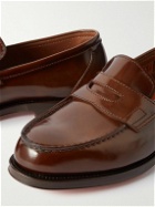 Santoni - Leather Penny Loafers - Brown