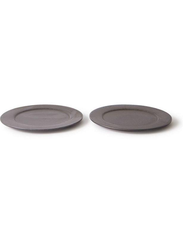 Photo: By Japan - SyuRo Set of Two Medium Glazed Ceramic Plates