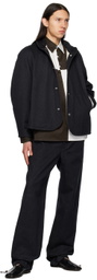 3MAN Black Drawstring Trousers