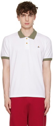 Vivienne Westwood White Stripe Collar Polo