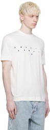 Emporio Armani Off-White Embroidered T-Shirt