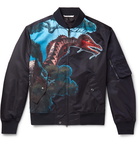 Valentino - Printed Nylon-Twill Bomber Jacket - Blue