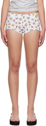Ashley Williams White Serena Shorts