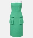 Shushu/Tong Bow-detail wool midi dress