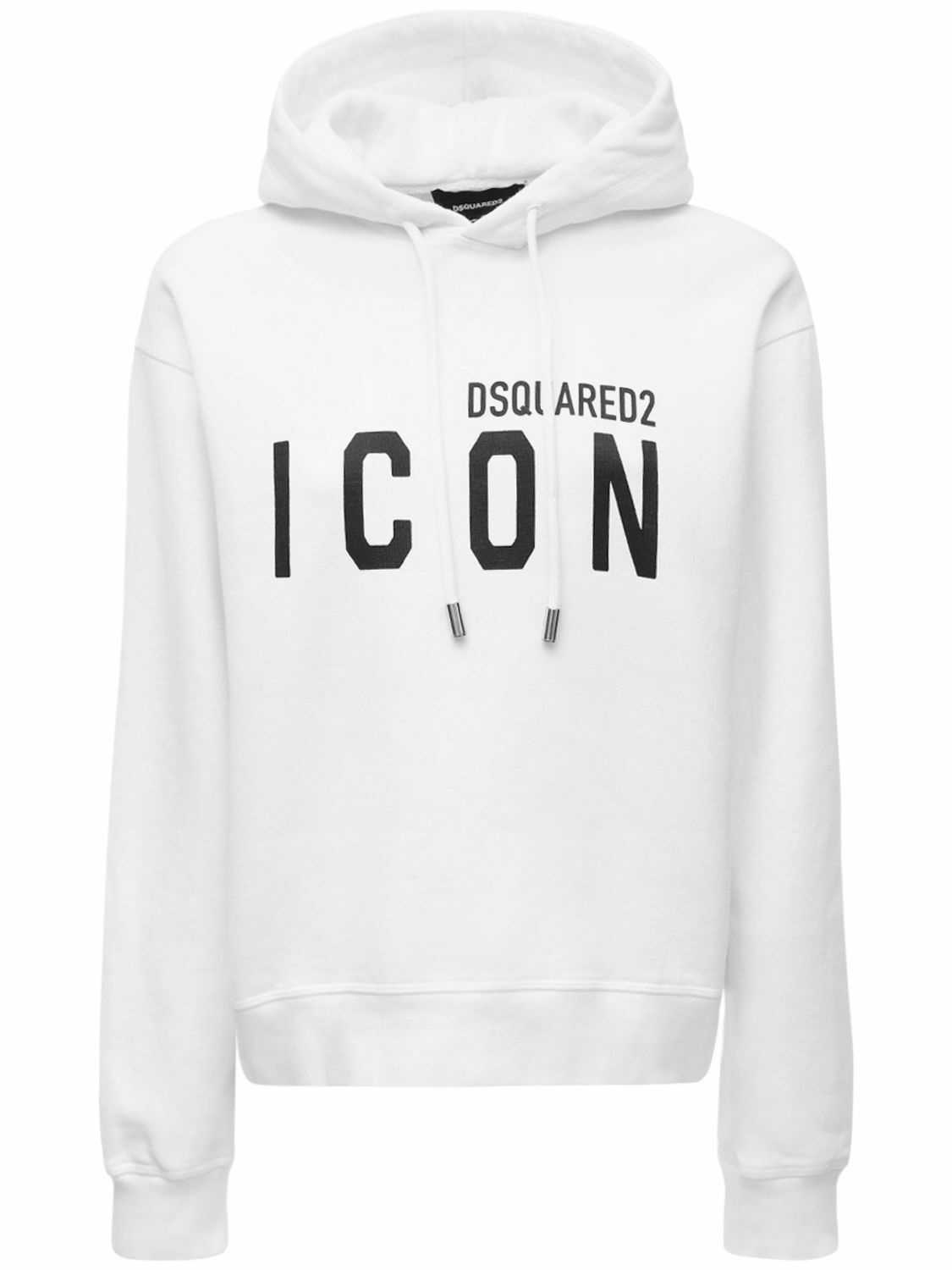 Dsquared2 logo-print cotton hoodie - Black