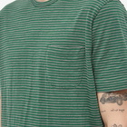 YMC Men's Wild Ones Striped T-Shirt in Green/Grey