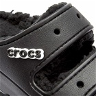 Crocs Classic Cozzzy Sandal in Black/Black