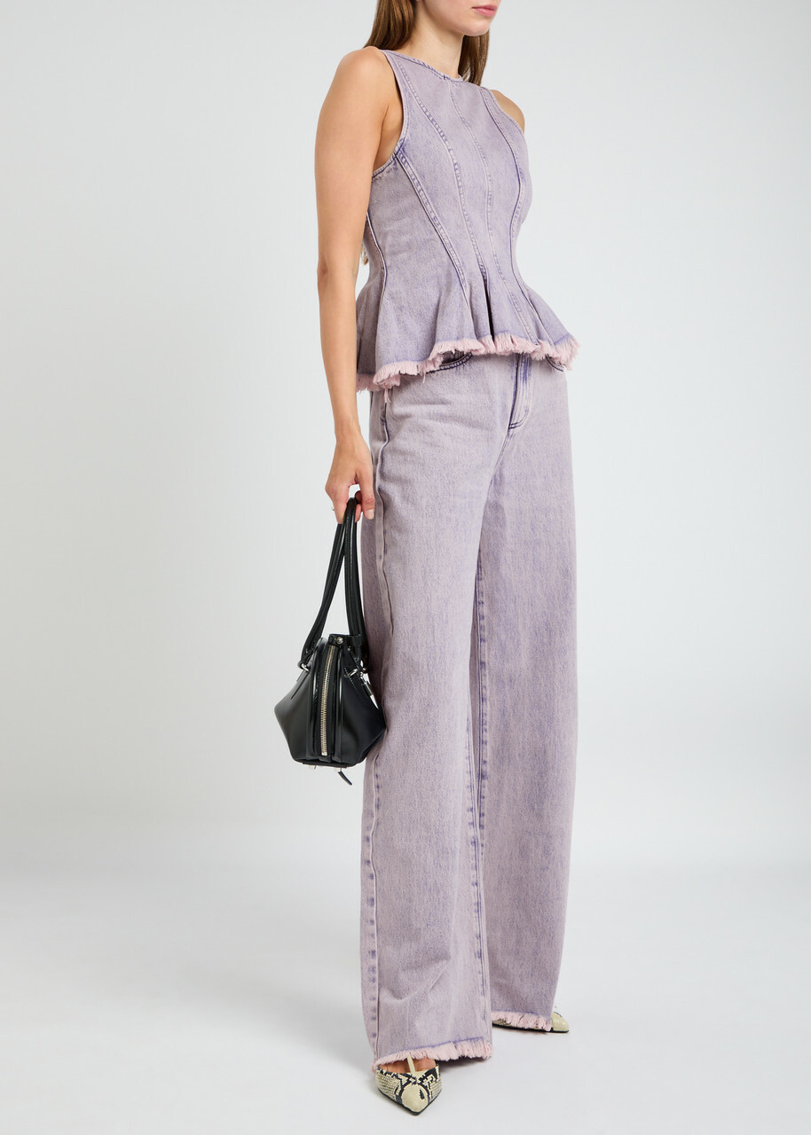 Marques' Almeida Panelled Denim Tank top Lilac