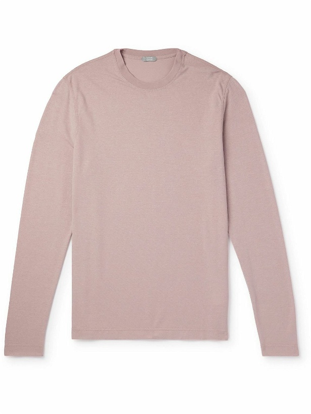 Photo: Incotex - Zanone Cotton-Jersey T-Shirt - Pink