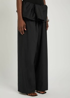 Wardrobe.nyc Fisherman Wrap-front Cotton-blend Poplin Trousers Black