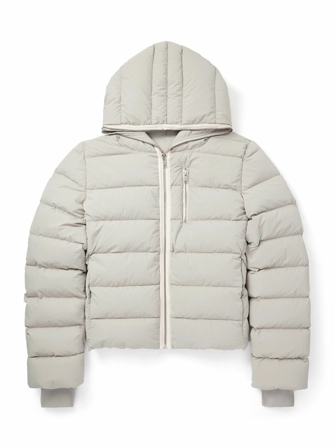 Rick Owens - Quilted Shell Hooded Down Jacket - Gray