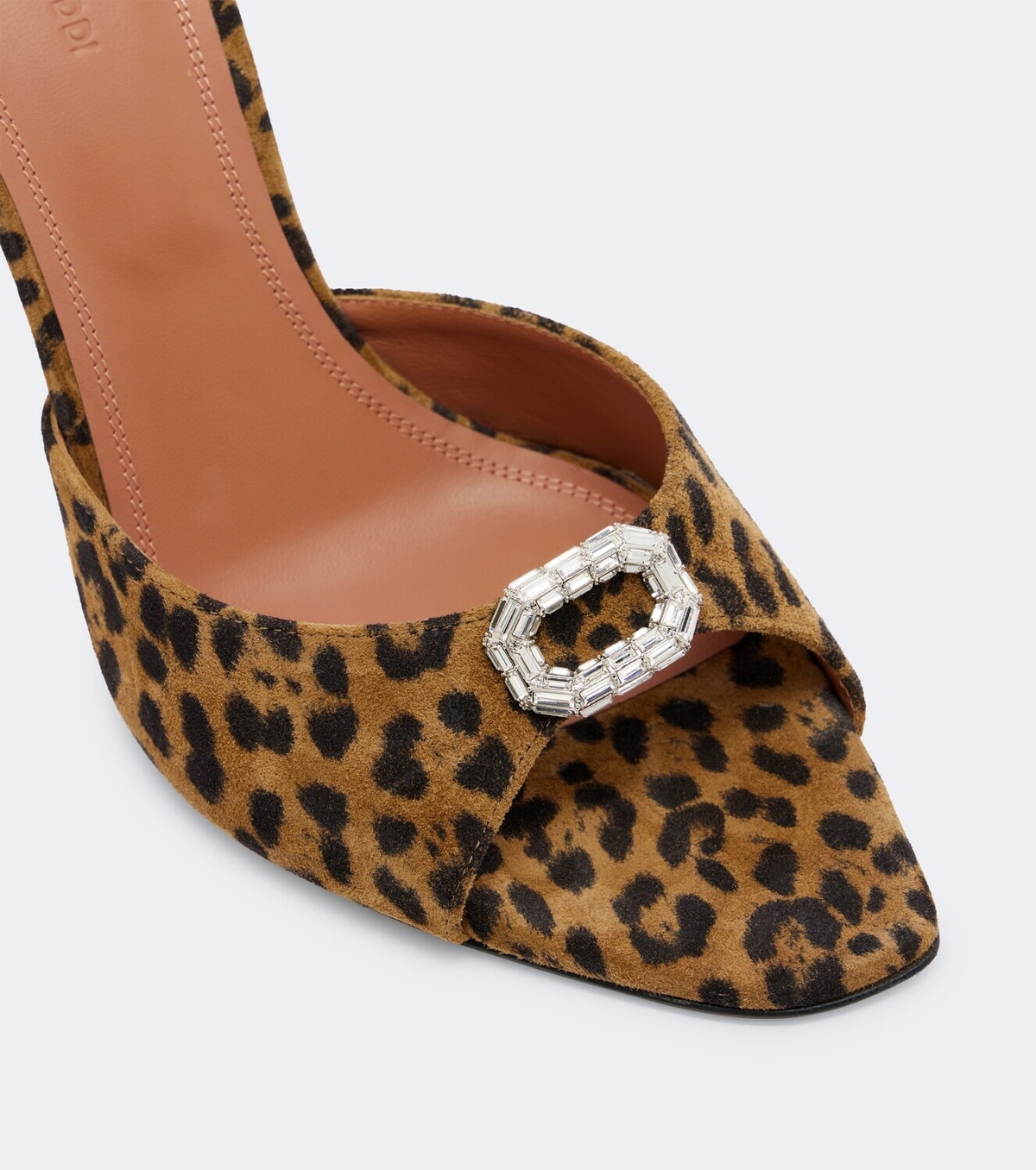 Amina Muaddi Camelia leopard-print suede mules