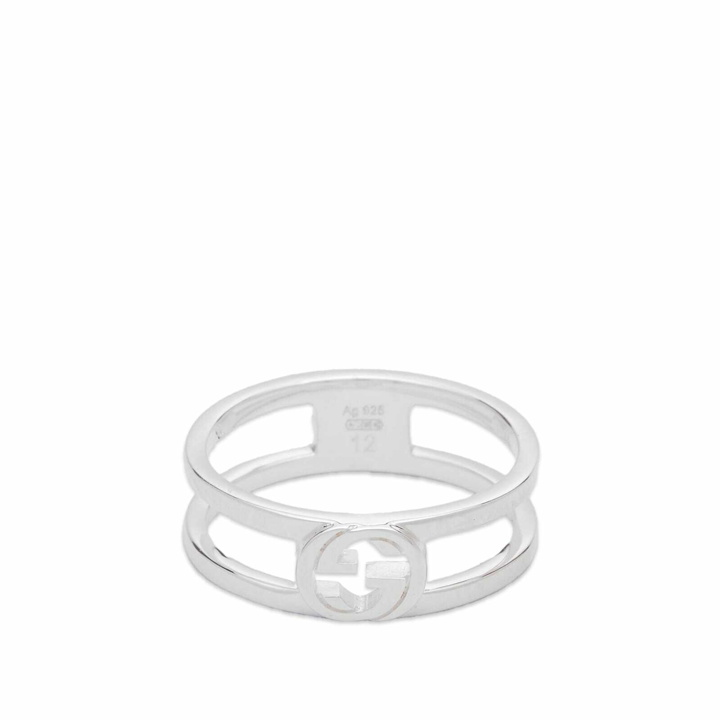 Photo: Gucci Women's Interlocking G Ring 6mm in Silver