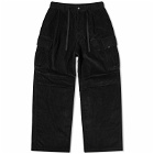 LMC Men's Corduroy Wide Cargo Pants in Black